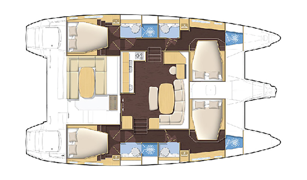 Lagoon 420 Layout